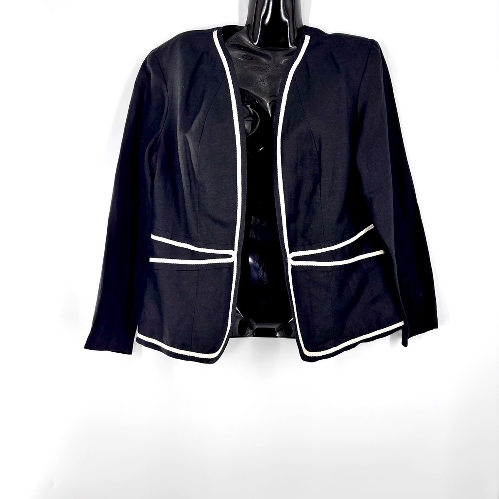 COLDWATER CREEK Jacket soutache open Blazer light coat 10